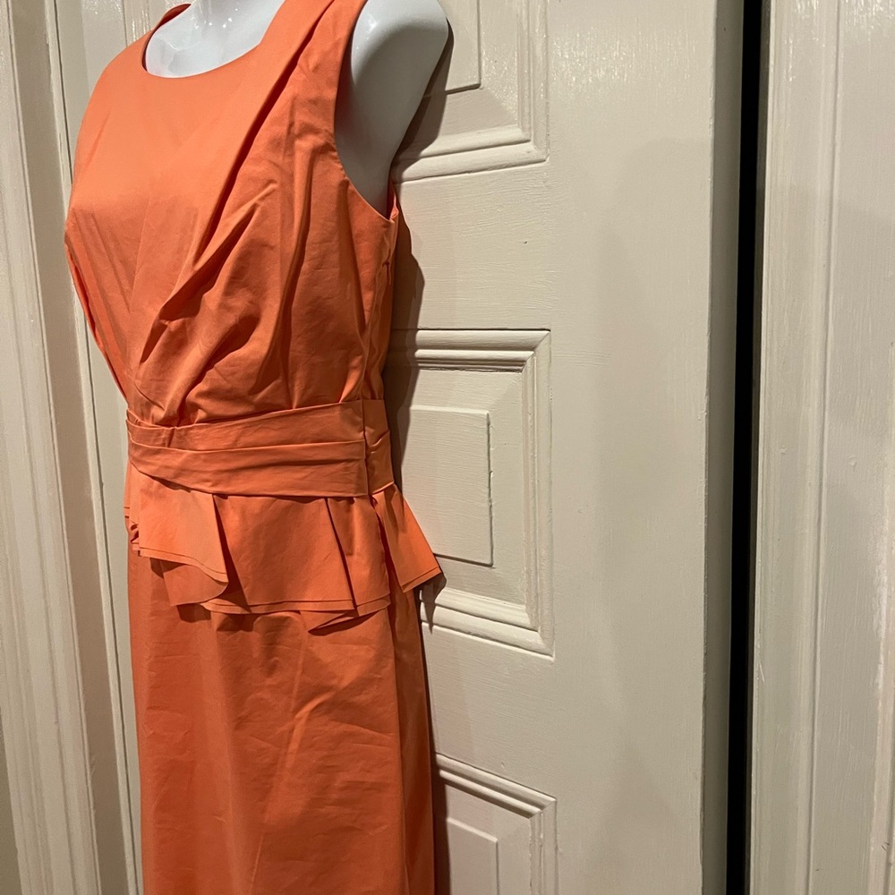 Peach Peplum Dress by Diane Von Furstenberg Size 6 MINT